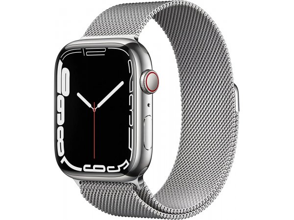 Часы Apple Watch Series 7 GPS + Cellular 41mm (MKHX3) (Silver Stainless Steel Case with Milanese Loop)