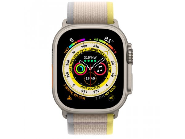 Умные часы Apple Watch Ultra 49 мм Titanium Case Trail Loop Yellow/Beige M/L
