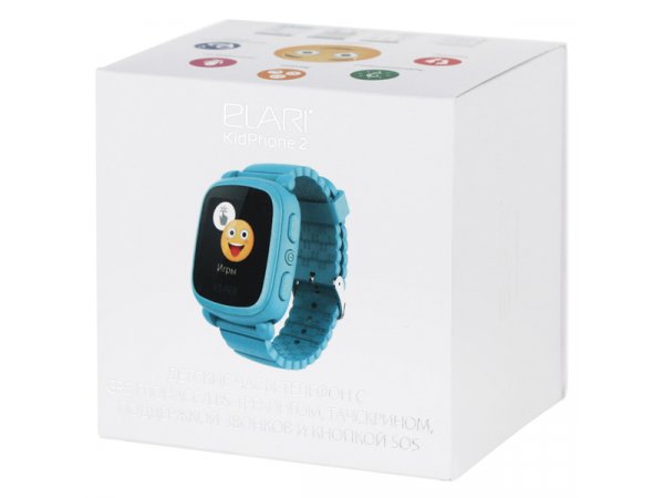 Умные часы с GPS трекером Elari KidPhone 2 Blue Умные часы с GPS трекером Elari KidPhone 2 Blue