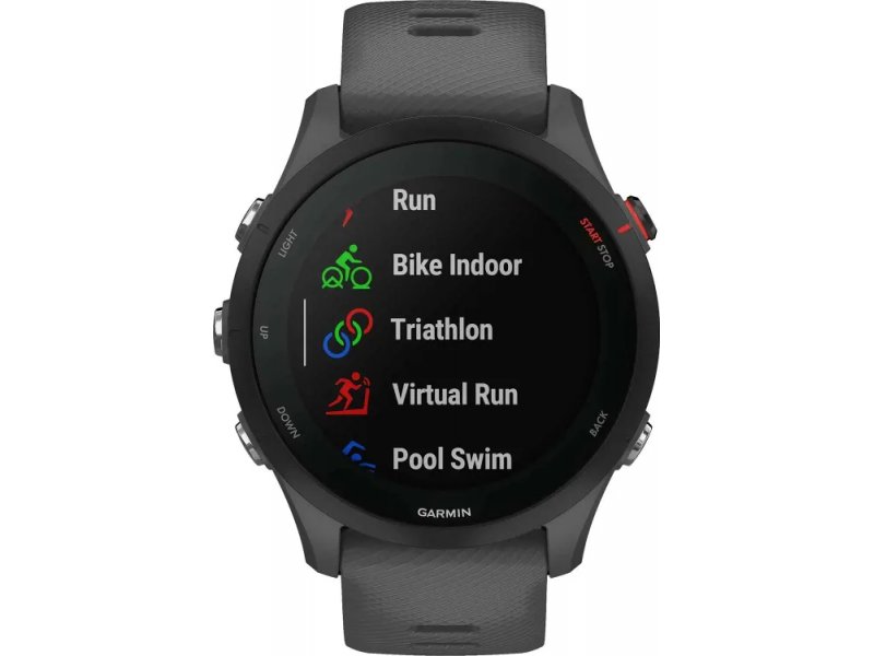 Смарт-часы Garmin Forerunner 255 33мм темно-серый/черный [010-02641-10]