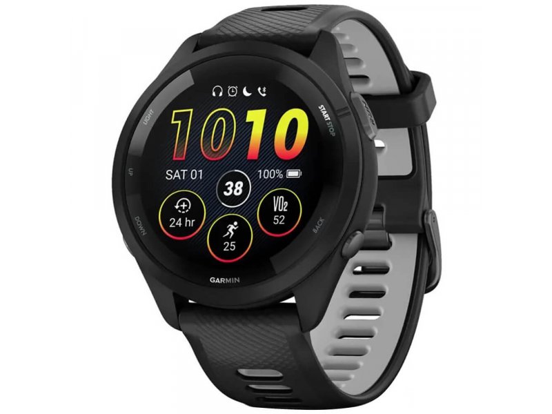 Смарт-часы Garmin Forerunner 265 33mm черный/черный [010-02810-10]