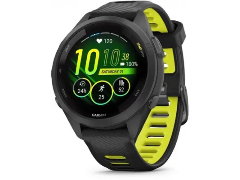 Смарт-часы Garmin Forerunner 265S 27.5mm черный/желтый [010-02810-13]