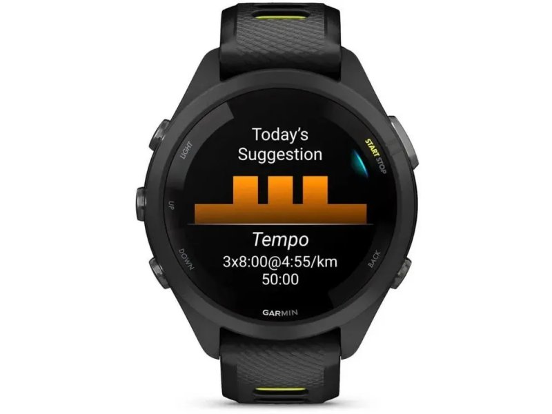 Смарт-часы Garmin Forerunner 265S 27.5mm черный/желтый [010-02810-13]