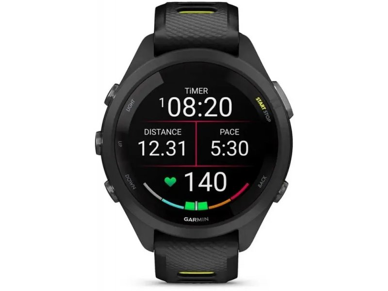 Смарт-часы Garmin Forerunner 265S 27.5mm черный/желтый [010-02810-13]