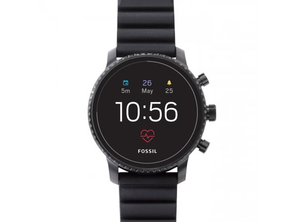 Смарт-часы Fossil Gen 4 - Explorist HR Black Silicone