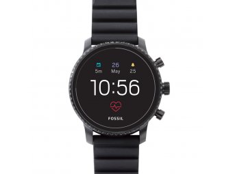Смарт-часы Fossil Gen 4 - Explorist HR Black Silicone