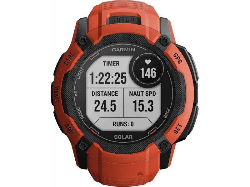 Смарт-часы Garmin Instinct 2X Solar 50mm красный/красный [010-02805-01]