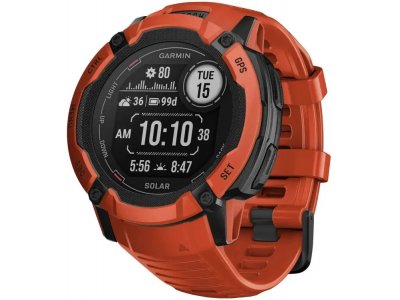 Смарт-часы Garmin Instinct 2X Solar 50mm красный/красный [010-02805-01]