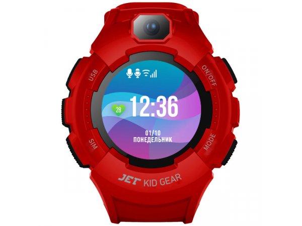 Часы с GPS трекером JET Kid Gear Red/Black Часы с GPS трекером JET Kid Gear Red/Black