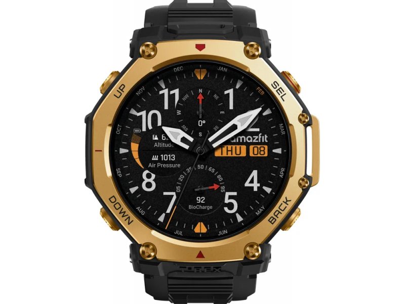 Смарт-часы Amazfit T-rex 3 Pro A2444 48mm черный/золотистый [1747223]