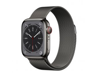 Часы Apple Watch Series 8 GPS + Cellular 41mm (Graphite Stainless Steel Case with Graphite Milanese Loop)