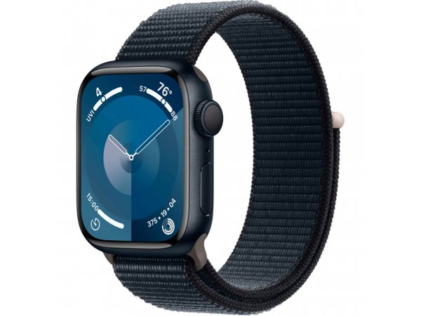 Умные часы Apple Watch Series 9 GPS, 41mm Midnight Aluminium Case with Midnight Sport Loop