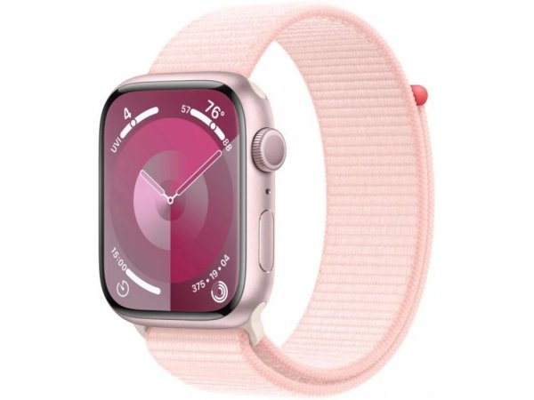 Умные часы Apple Watch Series 9 GPS, 41mm Pink Aluminium Case with Light Pink Sport Loop