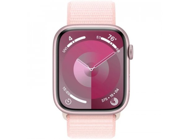 Умные часы Apple Watch Series 9 GPS, 41mm Pink Aluminium Case with Light Pink Sport Loop