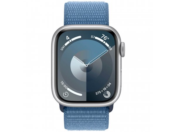 Умные часы Apple Watch Series 9 GPS, 45mm Silver Aluminium Case with Winter Blue Sport Loop Умные часы Apple Watch Series 9 GPS, 45mm Silver Aluminium Case with Winter Blue Sport Loop