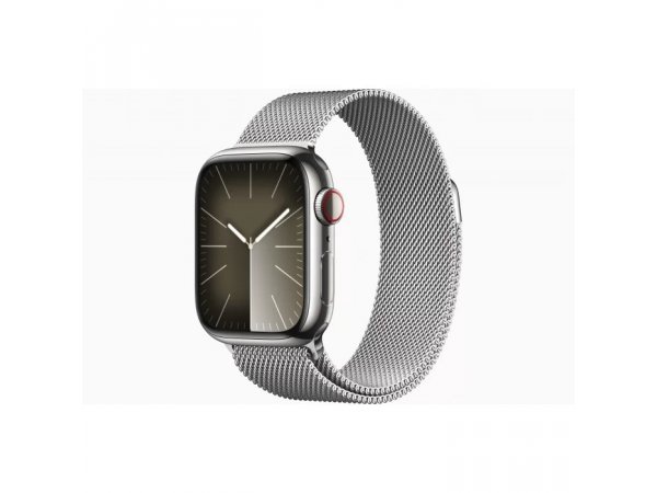 Умные часы Apple Watch Series 9 GPS + Cellular, 41mm Silver Stainless Steel Case with Silver Milanese Loop