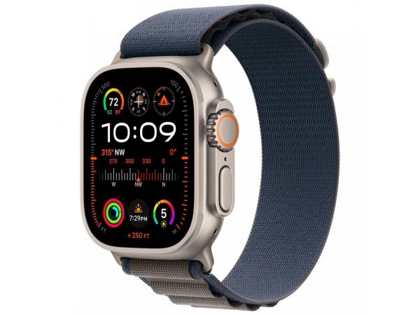 Умные часы Apple Watch Ultra 2 GPS + Cellular, 49mm Titanium Case with Blue Alpine Loop - Medium