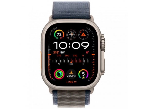 Умные часы Apple Watch Ultra 2 GPS + Cellular, 49mm Titanium Case with Blue Alpine Loop - Medium