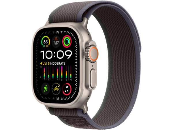 Умные часы Apple Watch Ultra 2 GPS + Cellular, 49mm Titanium Case with Blue/Black Trail Loop - S/M