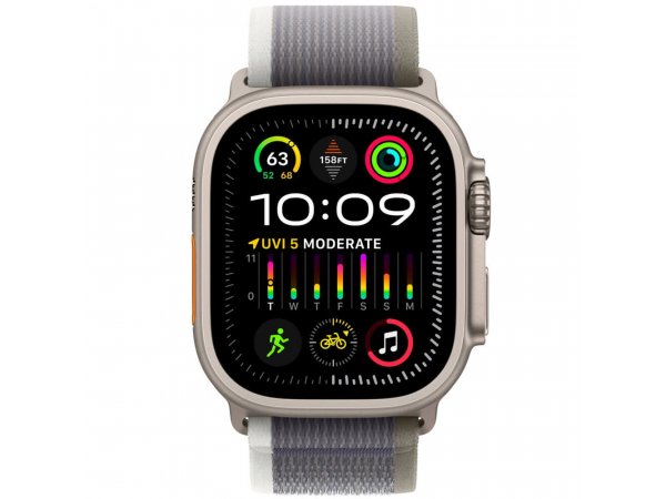Умные часы Apple Watch Ultra 2 GPS + Cellular, 49mm Titanium Case with Green/Grey Trail Loop - S/M Умные часы Apple Watch Ultra 2 GPS + Cellular, 49mm Titanium Case with Green/Grey Trail Loop - S/M