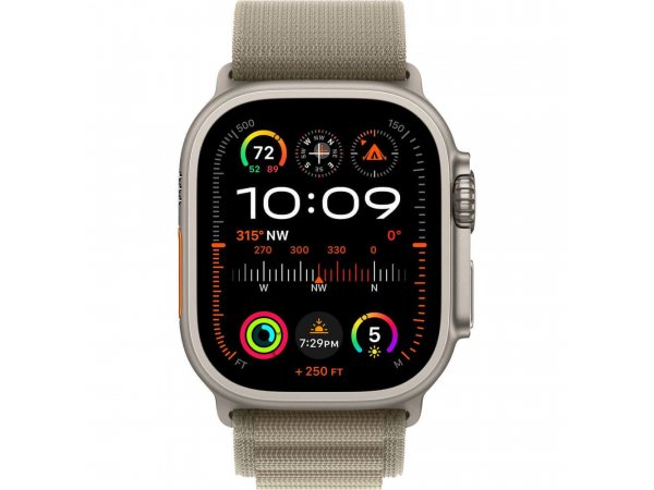 Умные часы Apple Watch Ultra 2 GPS + Cellular, 49mm Titanium Case with Olive Alpine Loop - Small