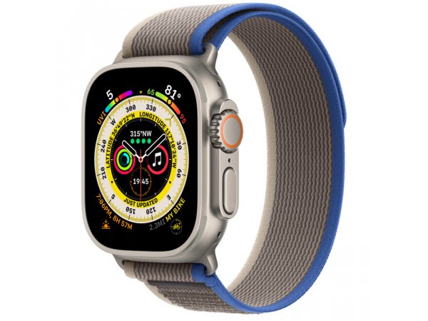 Умные часы Apple Watch Ultra 49 мм Titanium Case Trail Loop Blue/Gray M/L