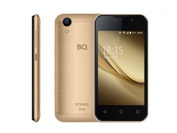 Смартфон BQ mobile Strike Mini Gold Brushed (BQ-4072) Смартфон BQ mobile Strike Mini Gold Brushed (BQ-4072)