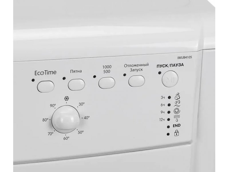 Стиральная машина суперузкая Indesit EcoTime IWUB 4105 Стиральная машина суперузкая Indesit EcoTime IWUB 4105