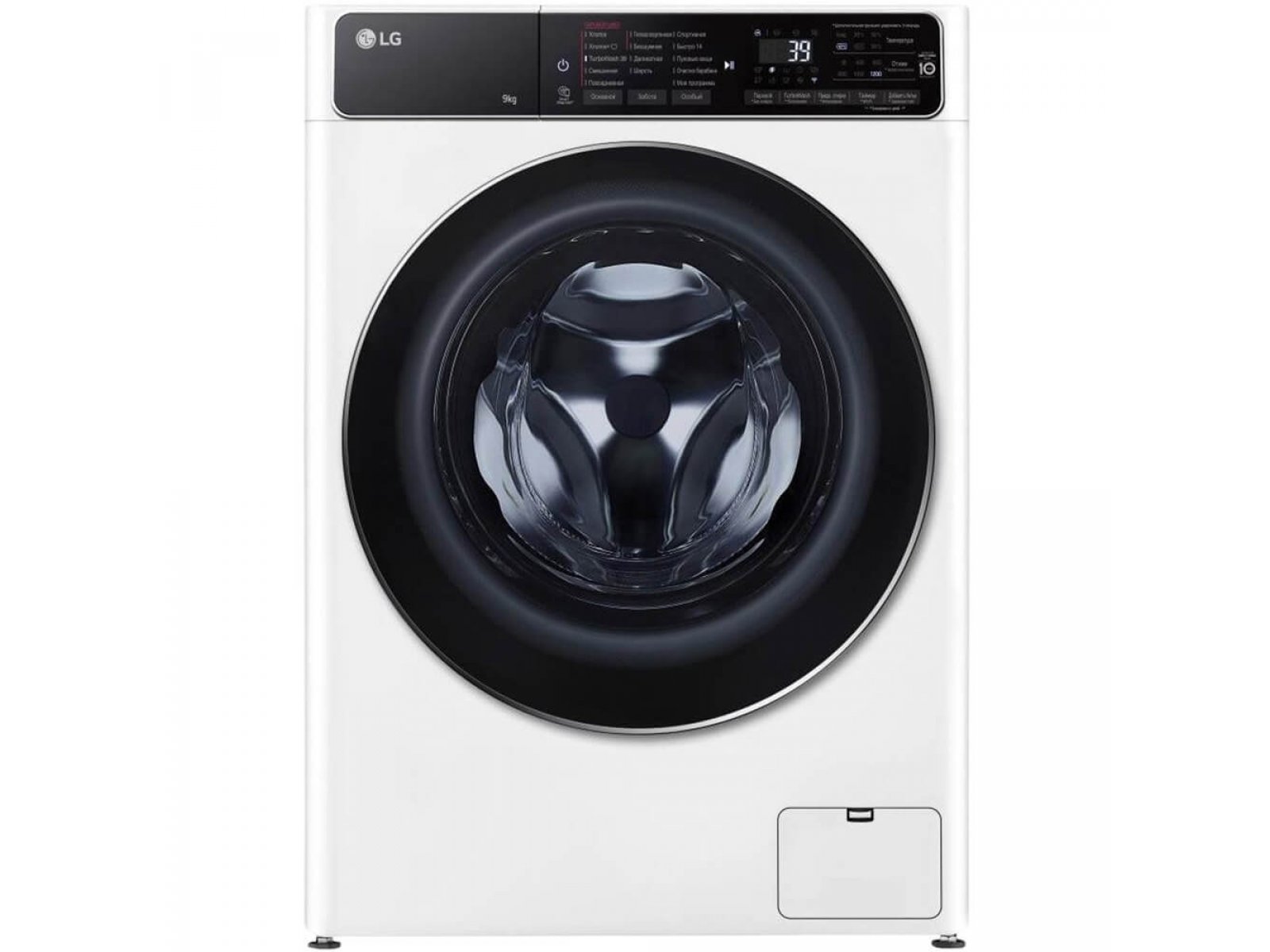 LG F2T9FW9W фронтальная стиральная машина 9 кг темно-серый корпус черный люк