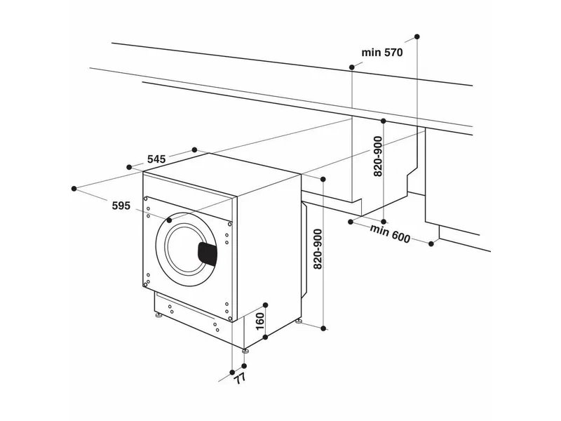 Встраиваемая стиральная машина Whirlpool BI WMWG 71483E EU