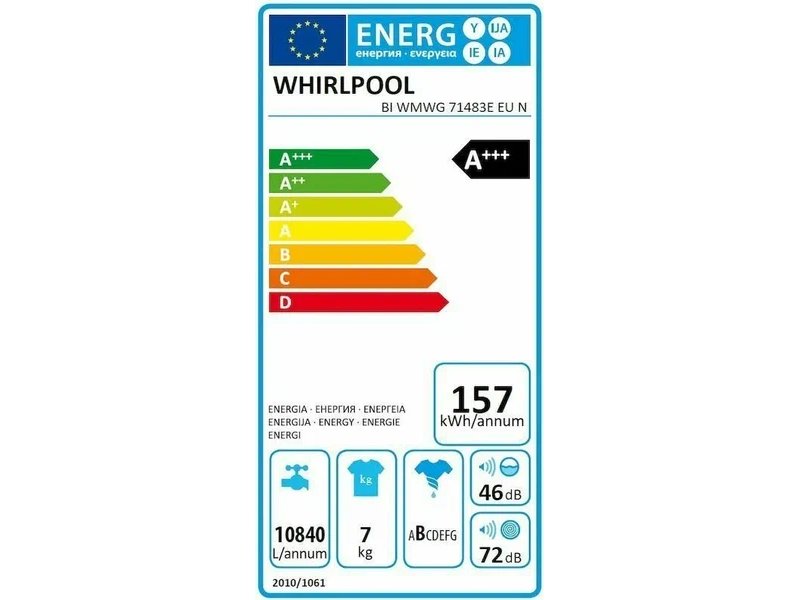 Встраиваемая стиральная машина Whirlpool BI WMWG 71483E EU