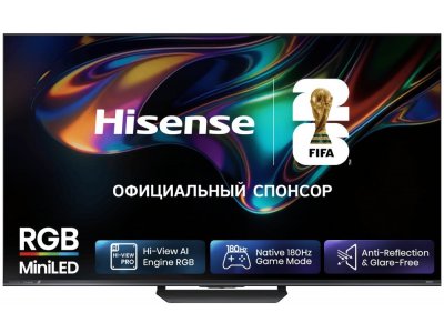 RGB Mini-LED телевизор Hisense 100UR8S 4K Ultra HD RGB Mini-LED телевизор Hisense 100UR8S 4K Ultra HD