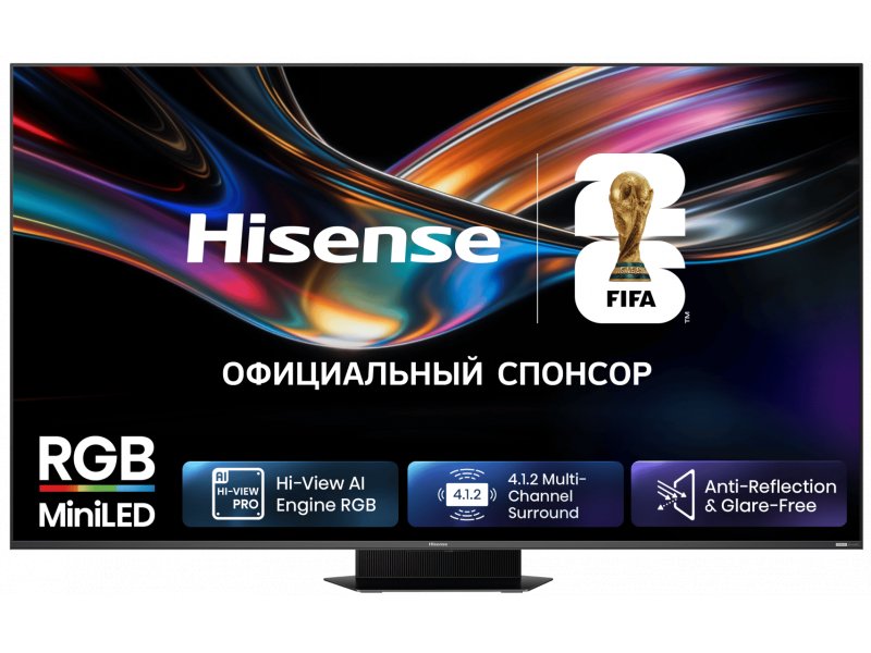 RGB Mini-LED телевизор Hisense 65UR9S 4K Ultra HD RGB Mini-LED телевизор Hisense 65UR9S 4K Ultra HD