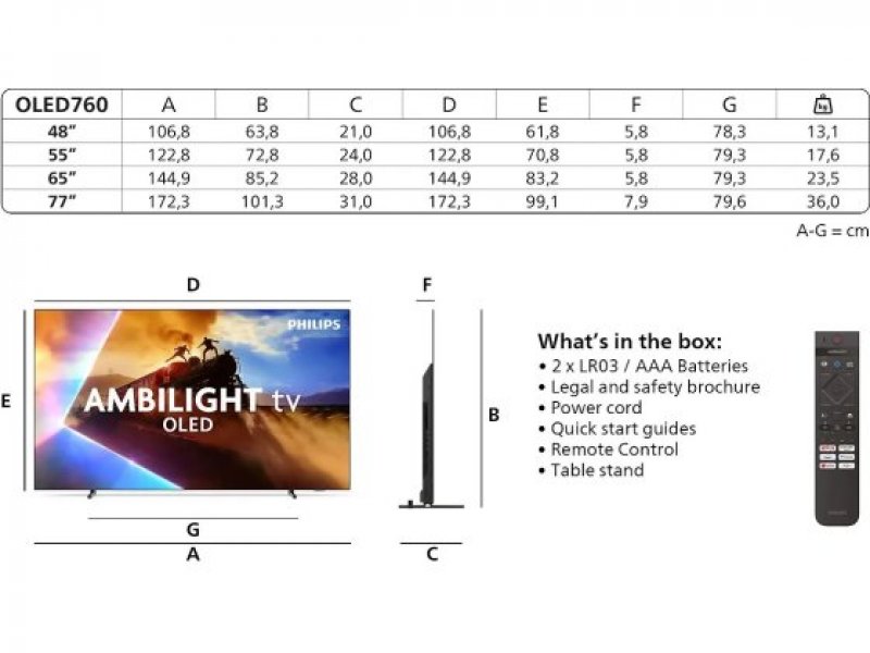 OLED телевизор Philips 77OLED770 4K Ultra HD