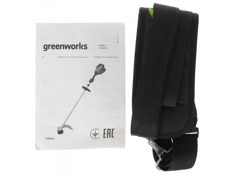Электрический триммер Greenworks GD82LTK5 1АКБ 5Ач Электрический триммер Greenworks GD82LTK5 1АКБ 5Ач