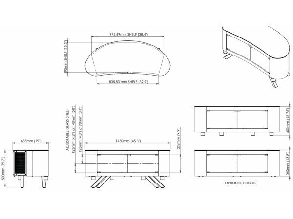Тумба под телевизор AVF FS1150 BAYB