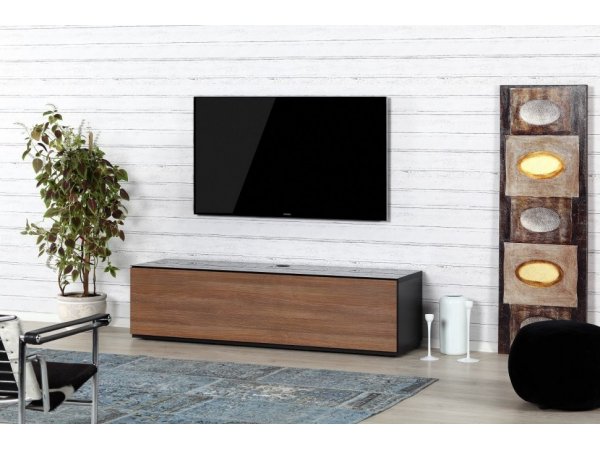 Тумба под ТВ Sonorous ST 160F BLK WNT BS Тумба под ТВ Sonorous ST 160F BLK WNT BS