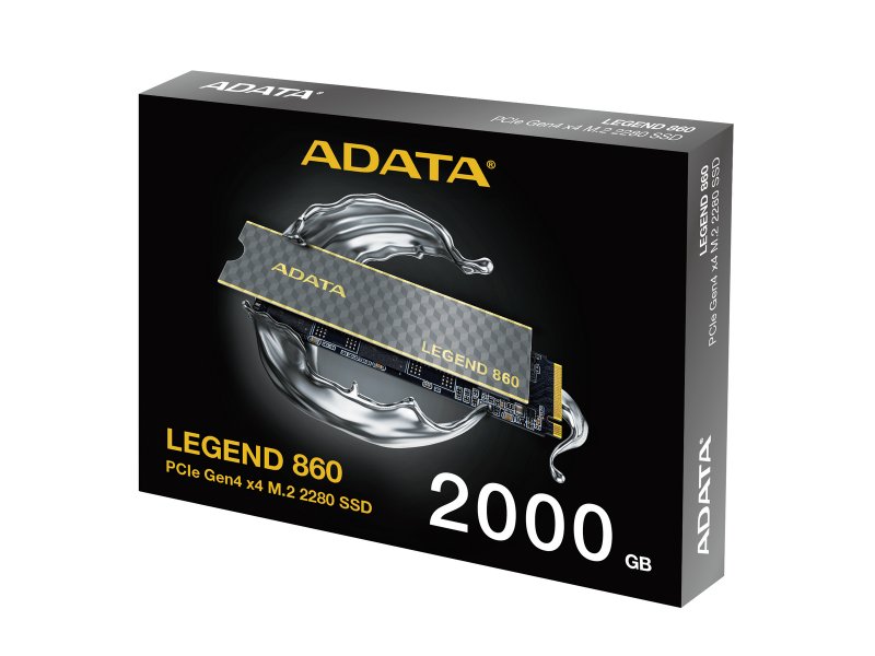 SSD накопитель ADATA Legend 2ТБ, M.2 2280, PCIe 4.0 x4, NVMe [SLEG-860-2000GCS]