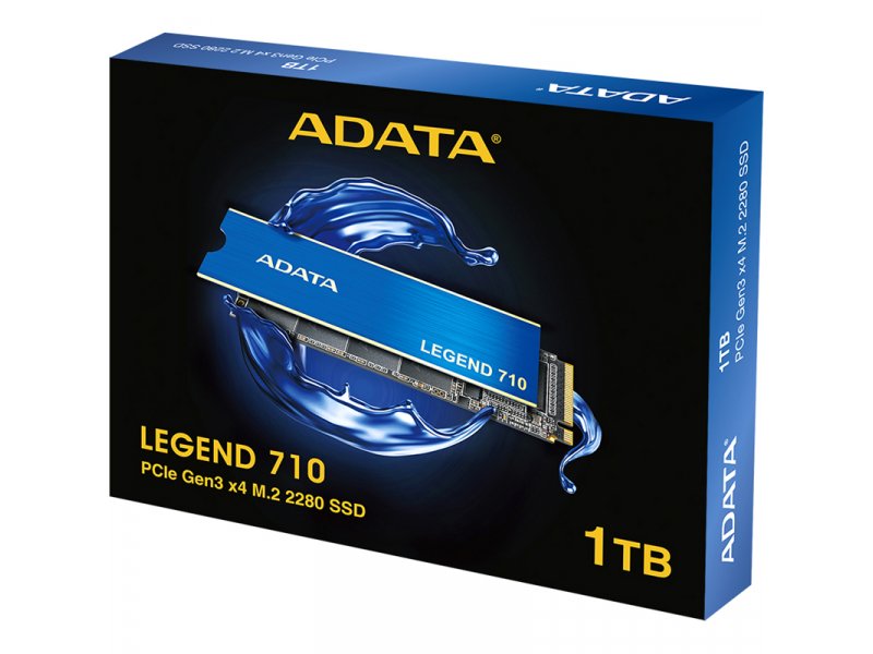 SSD накопитель ADATA Legend 710 1ТБ, M.2 2280, PCIe 3.0 x4, NVMe [ALEG-710-1TCS]