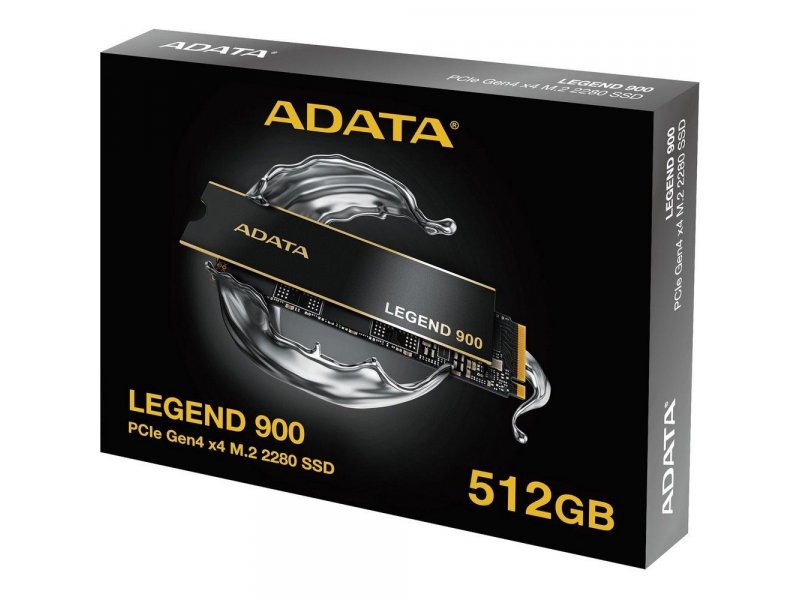 SSD накопитель ADATA LEGEND 900 512ГБ, M.2 2280, PCIe 4.0 x4, NVMe [SLEG-900-512GCS]
