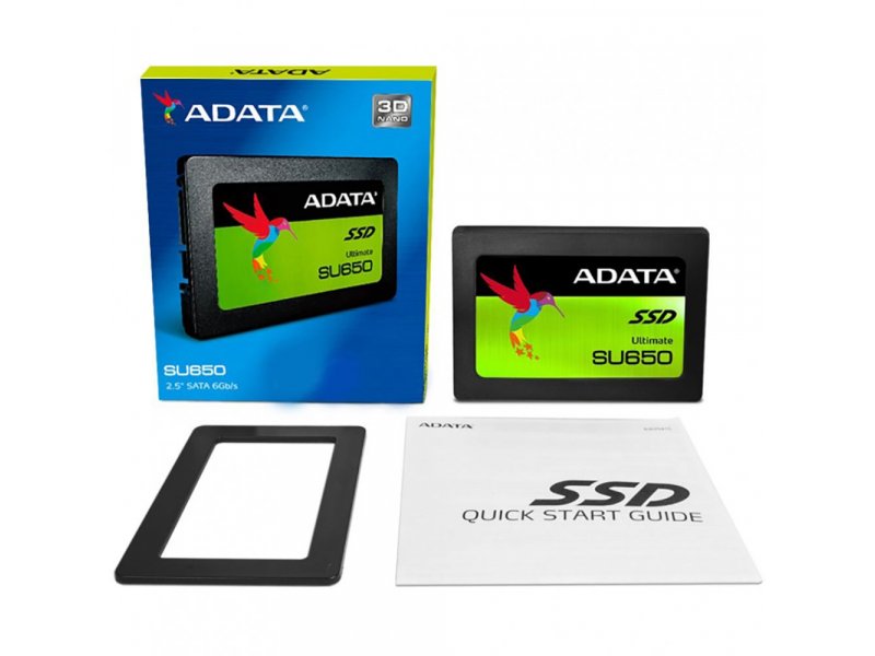 SSD накопитель ADATA SU650 512ГБ, 2.5" SATA, SATA III, [ASU650SS-512GT-R]