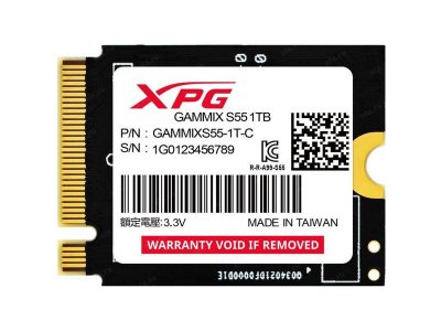SSD накопитель ADATA XPG Gammix S55 1ТБ, M.2 2230, PCIe 4.0 x4, NVMe [SGAMMIXS55-1T-C]
