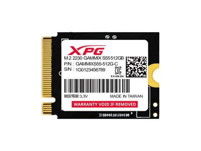 SSD накопитель ADATA XPG Gammix S55 512ГБ, M.2 2230, PCIe 4.0 x4, NVMe [SGAMMIXS55-512G-C]
