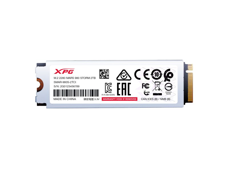 SSD накопитель ADATA XPG Mars 980 Strom 2ТБ, M.2 2280, PCIe 5.0 x4, NVMe [SMAR-980S-2TCI]