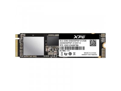 SSD накопитель ADATA XPG SX8200 Pro 512ГБ, M.2 2280, PCIe 3.0 x4, NVMe [ASX8200PNP-512GT-C]