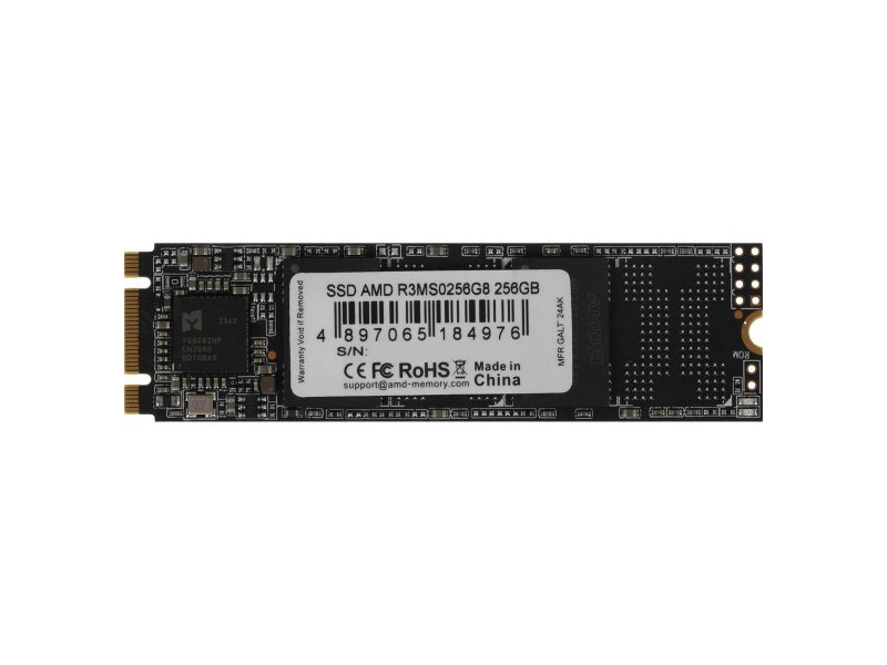 SSD накопитель AMD Radeon 256ГБ, M.2 2280, SATA, [R3MS0256G8]