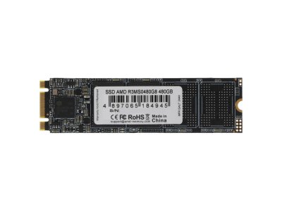 SSD накопитель AMD Radeon 480ГБ, M.2 2280, SATA III, [R3MS0480G8]