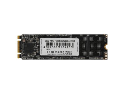 SSD накопитель AMD Radeon 512ГБ, M.2 2280, SATA III, [R3MS0512G8]