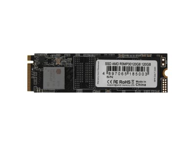 SSD накопитель AMD Radeon R3 120ГБ, M.2 2280, PCIe 3.0 x4, NVMe [R3MP30120G8]