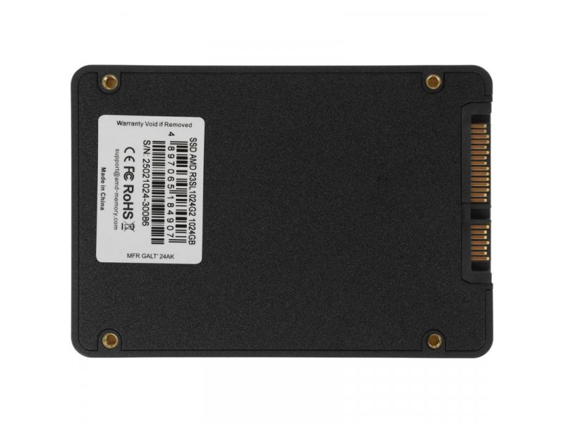 SSD накопитель AMD Radeon R3 1ТБ, 2.5" SATA, SATA III, [R3SL1024G2]